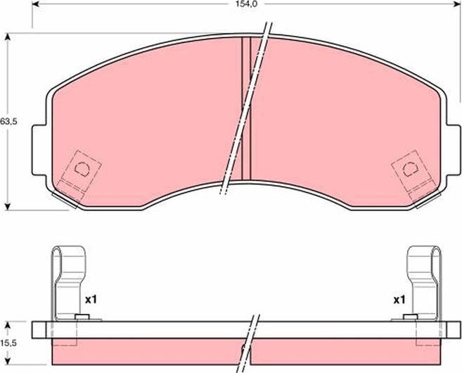 Тормозные колодки TRW. Артикул GDB3145
