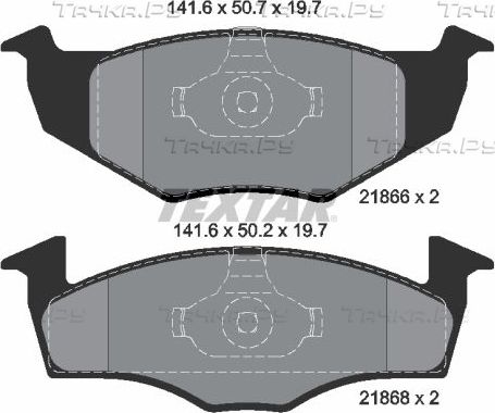 Тормозные колодки Textar Q+ передние для Volkswagen Vento 1991-1998. Артикул 2186603