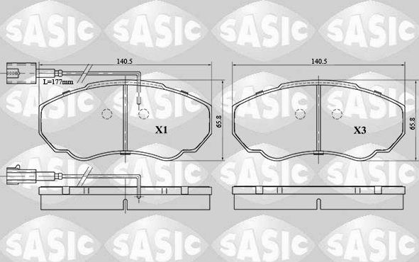 Тормозные колодки Sasic. Артикул 6210036