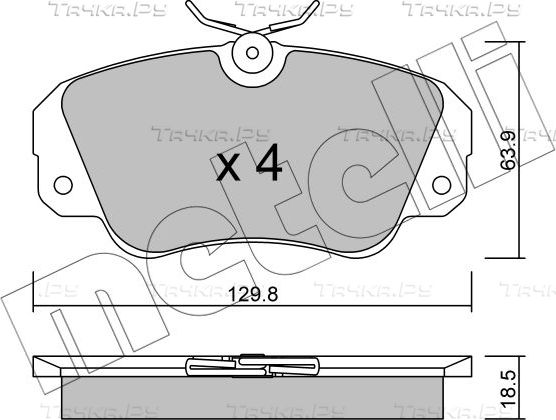Тормозные колодки Metelli передние для Opel Senator B 1990-1993. Артикул 22-0538-0