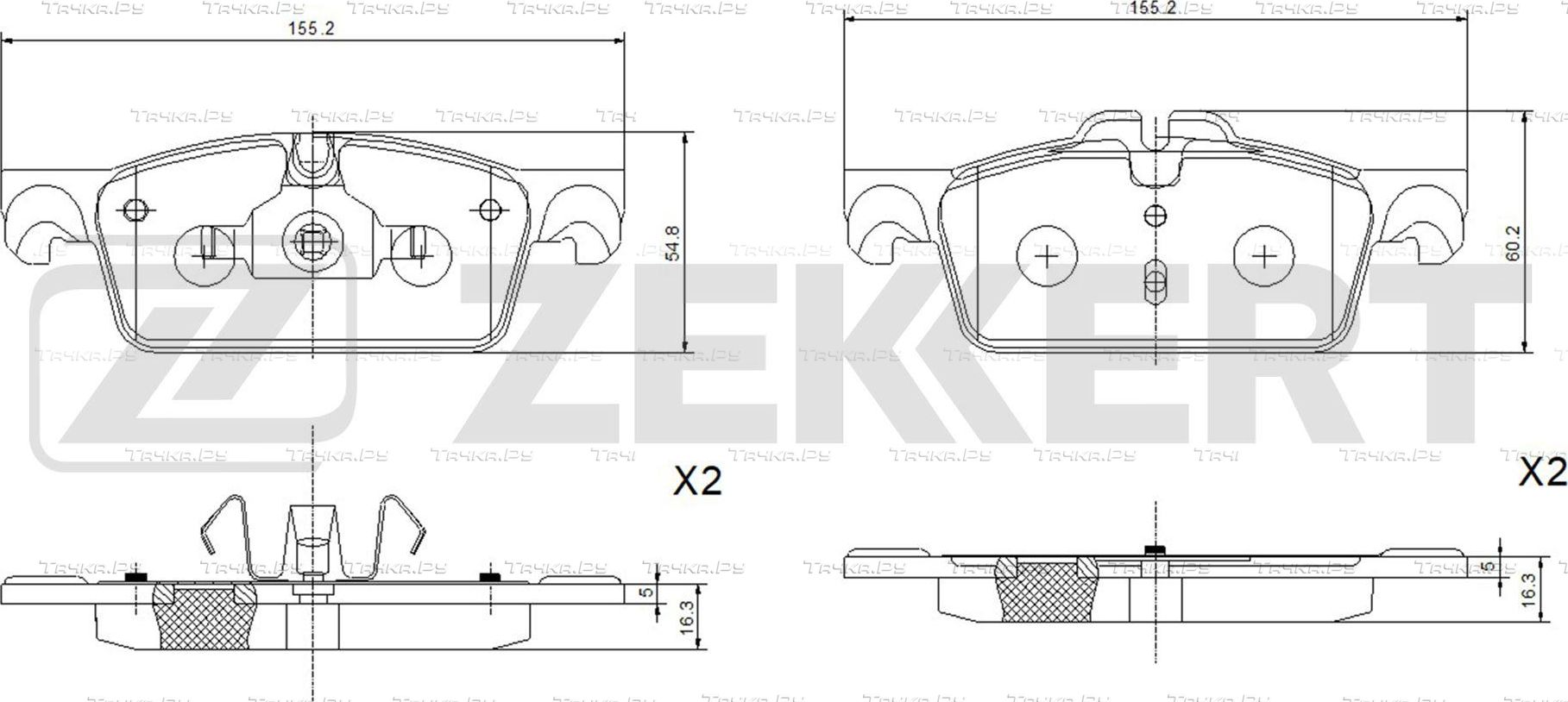 Тормозные колодки Zekkert. Артикул BS-1191