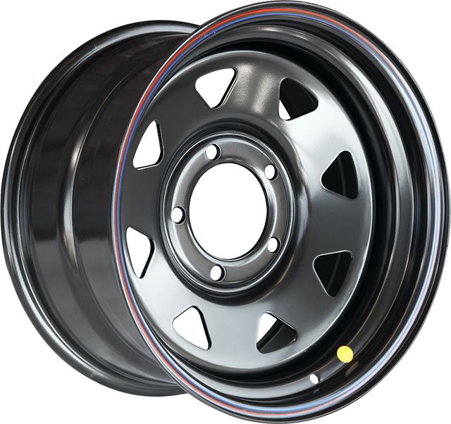 Колёсный диск OFF-ROAD Wheels усиленный стальной черный 5x150 8xR16 d113 ET0 (треуг. мелкий) для Toyota Land Cruiser 105 1998-2007. Артикул 1680-55013BL-0A17