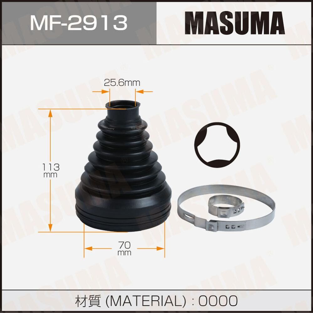 Пыльник ШРУСа MASUMA MF-2913 (пластик) + спецхомут Masuma. Артикул MF2913