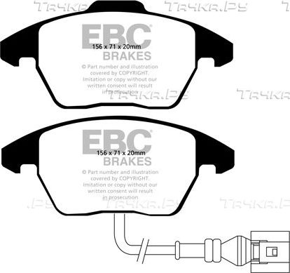 Тормозные колодки EBC Brakes. Артикул DP81517RP1