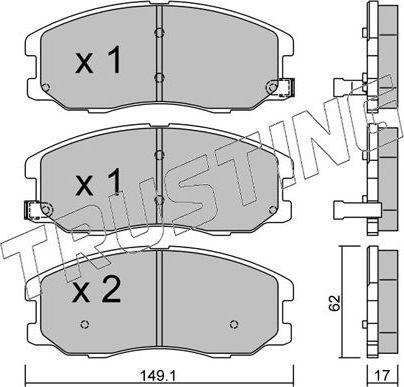 Тормозные колодки Trusting передние для Opel Antara I 2006-2017. Артикул 794.0