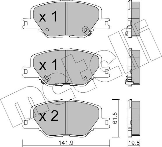 Тормозные колодки Metelli. Артикул 22-1177-0