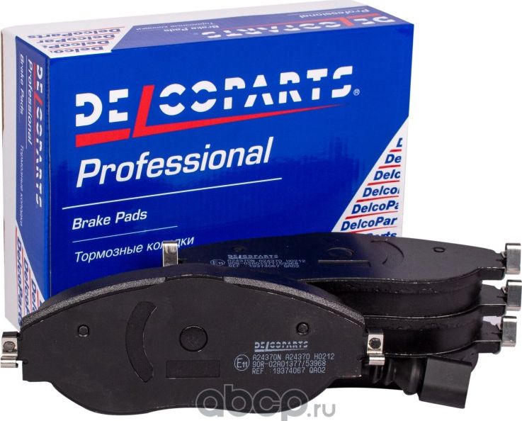 Колодки тормозные передние VW PASSAT (Delcoparts). Артикул 19374067