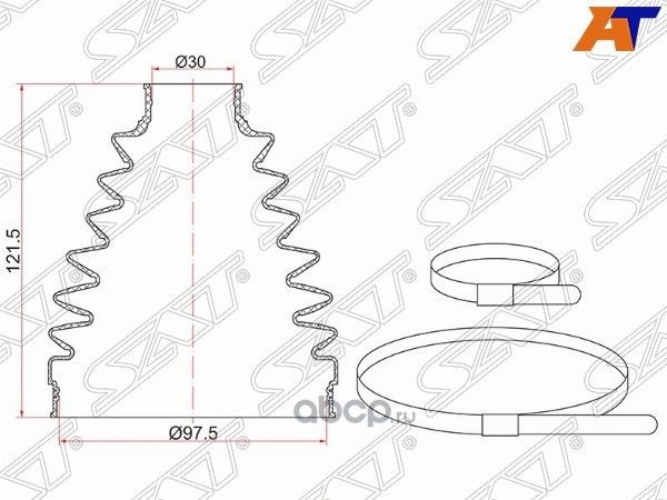 Пыльник шруса наружный  FR NISSAN X-TRAIL  T31 M9R (SAT). Артикул BKFD012