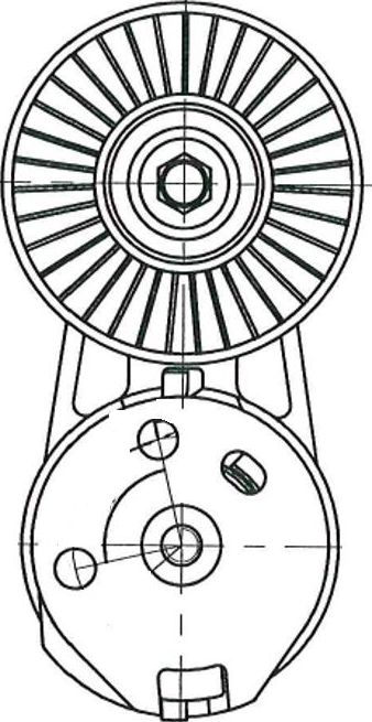 Натяжной ролик (натяжитель) приводного клинового зубчатого ремня Trialli. Артикул CM 5877