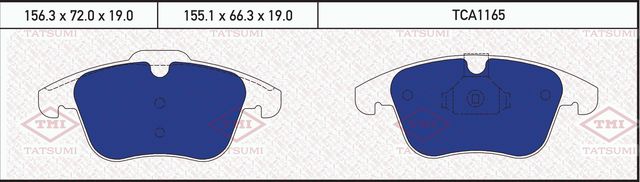 Колодки тормозные FORD GALAXY/S-MAX 06- перед. (Tatsumi). Артикул TCA1165