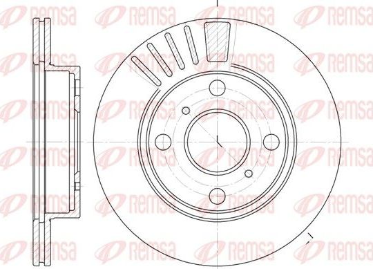 Тормозной диск Remsa передний для Toyota Starlet IV (P80) 1989-1996. Артикул 6825.10