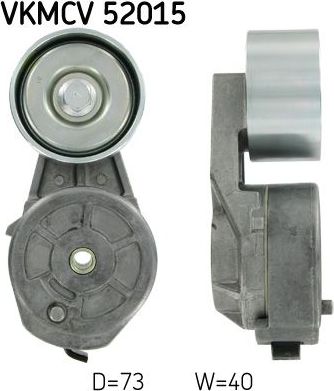 Натяжной ролик (натяжитель) приводного клинового зубчатого ремня SKF. Артикул VKMCV 52015