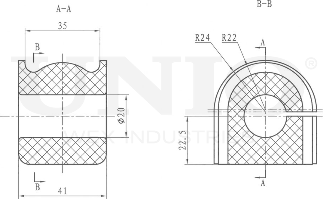 Втулка стабилизатора (Unio). Артикул RMP-10257