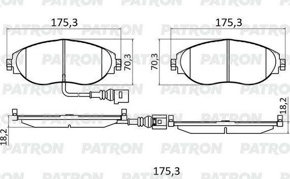 Тормозные колодки Patron. Артикул PBP130