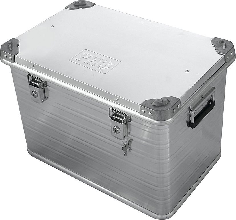 Ящик алюминиевый РИФ усиленный с замком 592х388х409 мм уценённый. Артикул E592388409_U