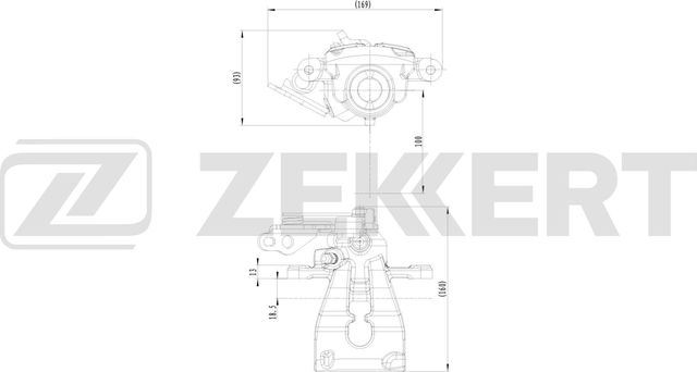 Тормозной суппорт Zekkert (Чугун) задний левый для Ford S-MAX I 2006-2014. Артикул BS-8358