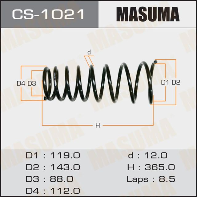 Пружина подвески Masuma. Артикул CS-1021