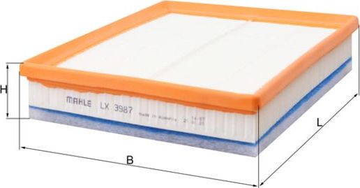 Воздушный фильтр Mahle для Fiat Ducato III 2006-2026. Артикул LX 3987