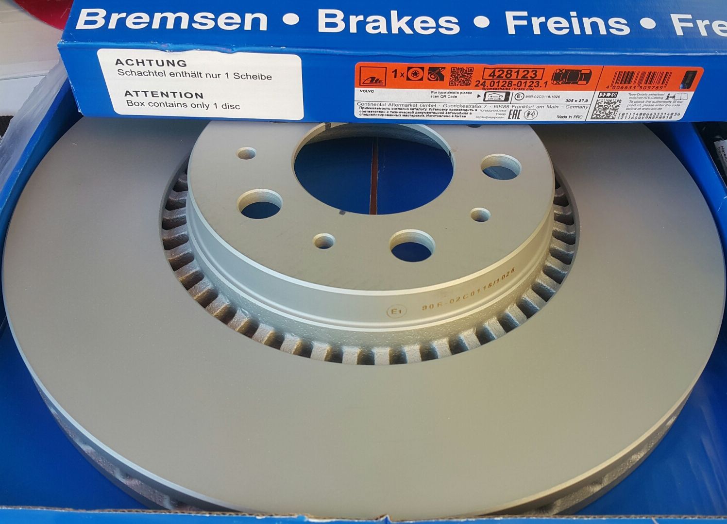 Тормозной диск ATE. Артикул 24.0128-0123.1