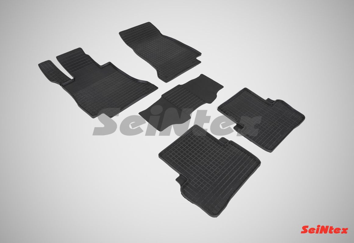 Коврики резиновые Seintex с узором сетка для салона Mercedes-Benz E-Classe W213 2016-2026. Артикул 87519