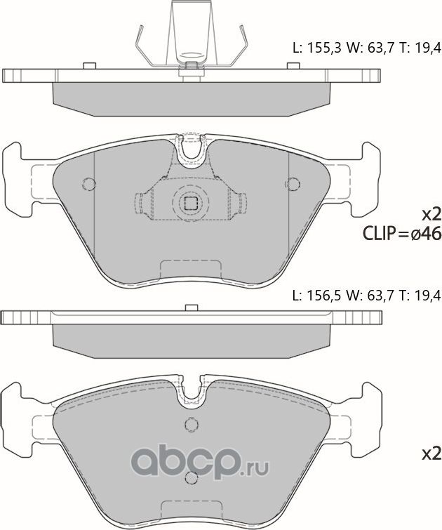 Колодки тормозные дисковые Avantech (противоскрипная пластина в компл.). Артикул AV102