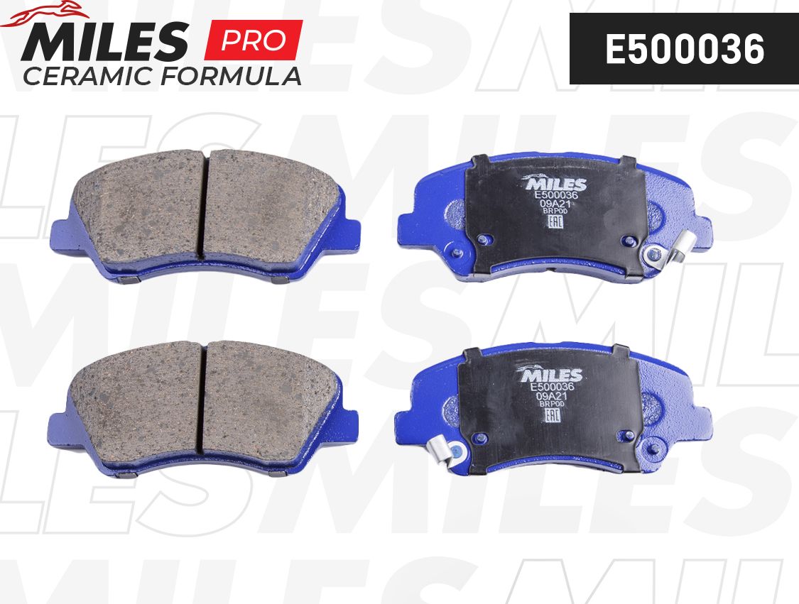 Тормозные колодки Miles (Керамика). Артикул E500036