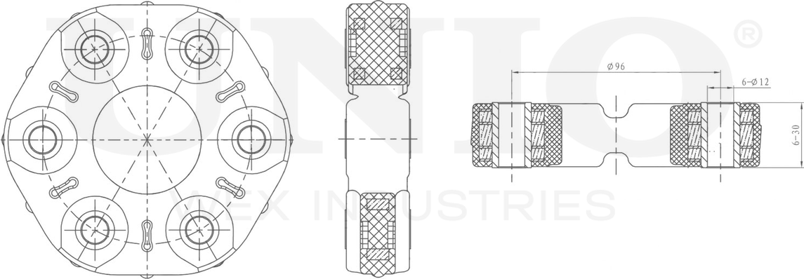 Муфта кардана (Unio). Артикул RMP-12501