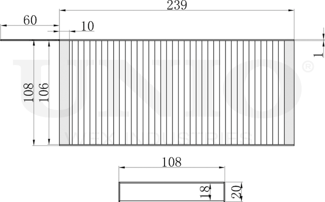 Фильтр салона (Unio). Артикул FLT-40097C