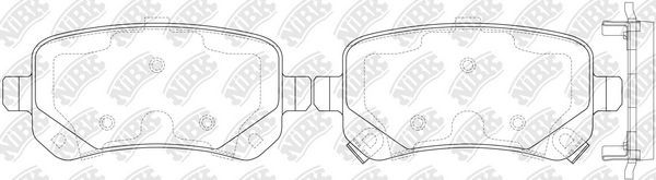 Тормозные колодки NiBK задние для Fiat Freemont 2011-2016. Артикул PN53002