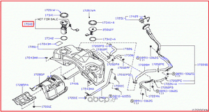 Топливный фильтр Nissan для Infiniti QX50 I 2014-2017. Артикул 170401BA0D