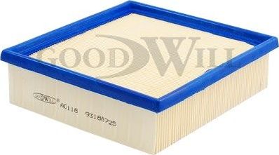 Воздушный фильтр GoodWill. Артикул AG 118