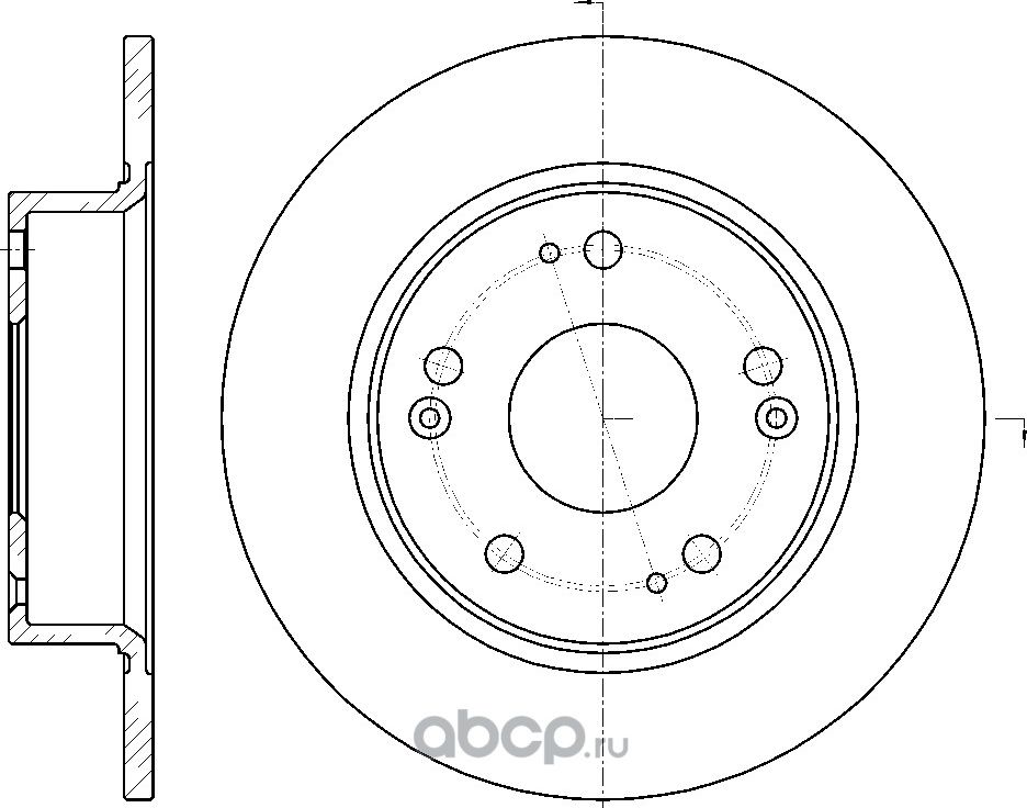 Диск тормозной (G-Brake). Артикул GR01659