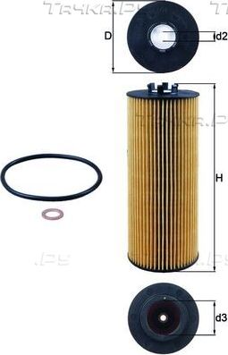 Масляный фильтр Mahle для Volkswagen Passat B5 1998-2005. Артикул OX 164D