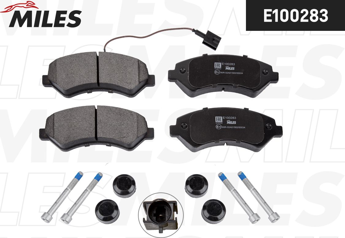 Тормозные колодки Miles (Semi-Metallic). Артикул E100283