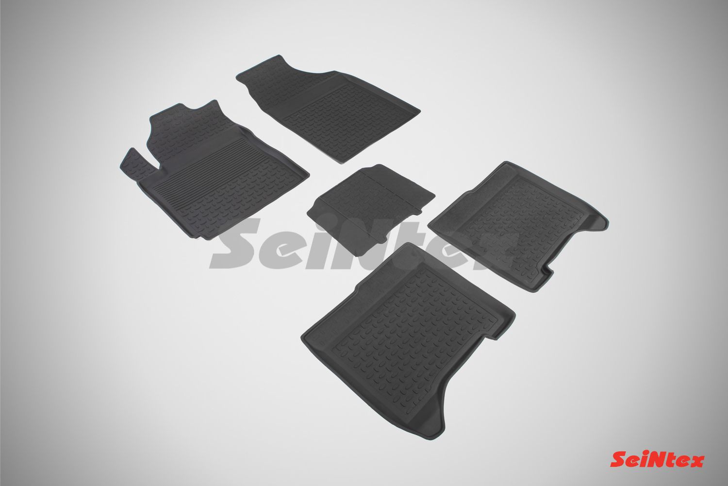 Коврики резиновые Seintex с высоким бортиком для салона Chery Bonus A19 2014-2026. Артикул 85883