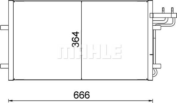 Радиатор кондиционера (конденсатор) Mahle Behr. Артикул AC 374 000S