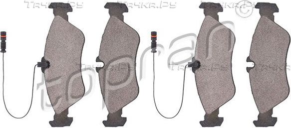Тормозные колодки Topran задние для Volkswagen LT II 1996-2006. Артикул 109 470