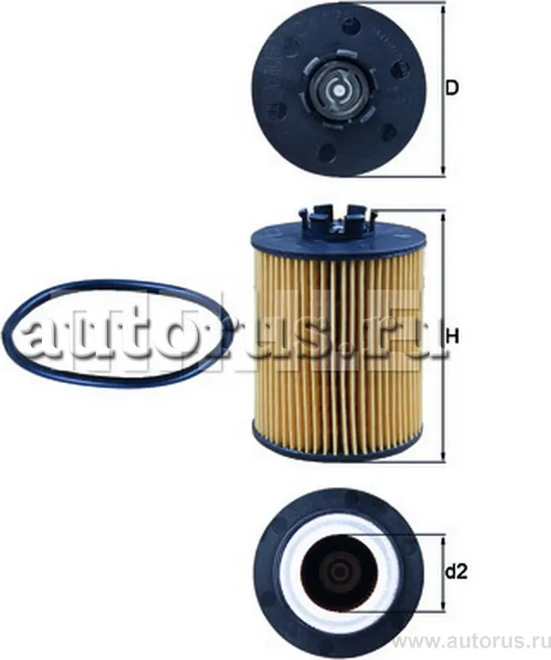 Фильтр масляный (Mahle/Knecht). Артикул OX173D