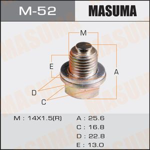 Сливная пробка масляного поддона двигателя Masuma для Mitsubishi Colt VI (Z20/Z30) 2004-2012. Артикул M-52