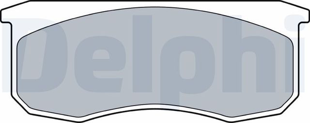 Тормозные колодки Delphi (Low-Metallic) передние для УАЗ Patriot I 2004-2025. Артикул LP3509