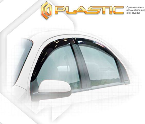Дефлекторы СА Пластик для окон (Classic полупрозрачный) Chevrolet Aveo седан 2006-2011. Артикул 2010030301464
