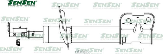 АМОРТ. ПЕРЕД. ЛЕВ. ГАЗ HYUNDAI SANTA-FE 10-12 KIA SORENTO 11-13 2011-2 (Sensen). Артикул 42142198