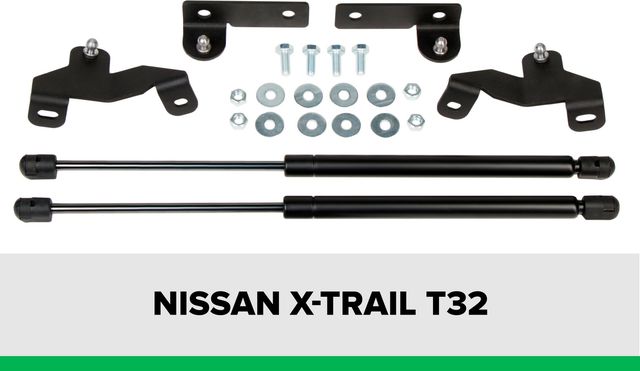 Амортизаторы (упоры) капота Pneumatic для Nissan X-Trail T32 2015-2018 2018-2024. Артикул KU-NI-XT32-00