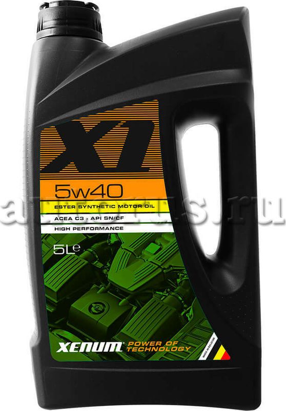 Синтетическое моторное масло с эстерами X1 5W40 5L (Xenum). Артикул 1068005