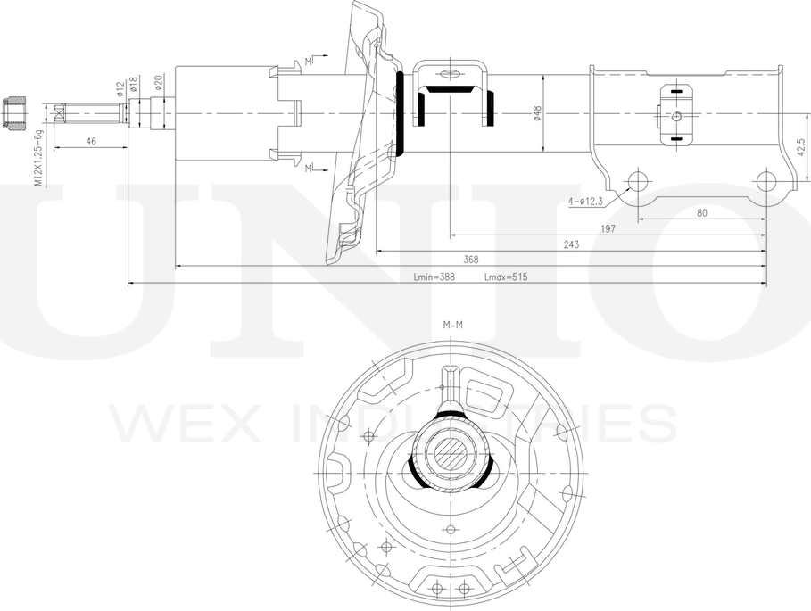 Амортизатор подвески (Unio). Артикул SAB-10379