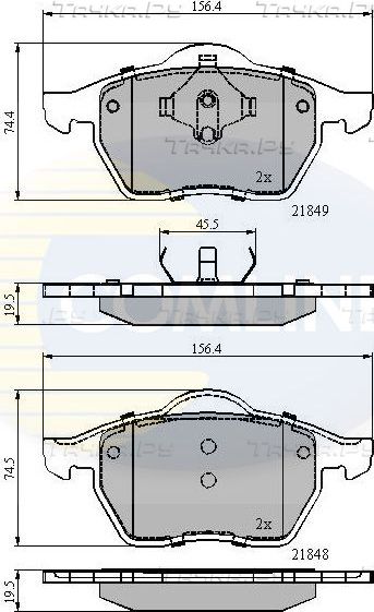 Тормозные колодки Comline Comline передние для Volkswagen Vento 1992-1998. Артикул CBP0715