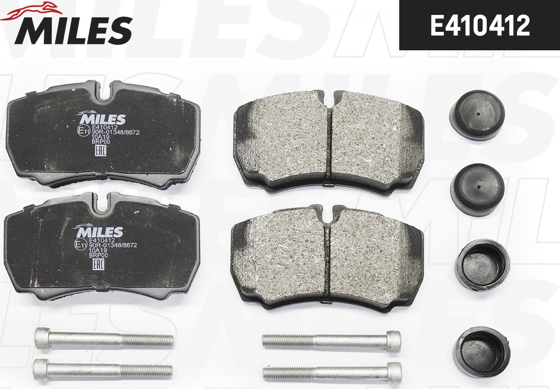 Тормозные колодки Miles (Low-Metallic). Артикул E410412