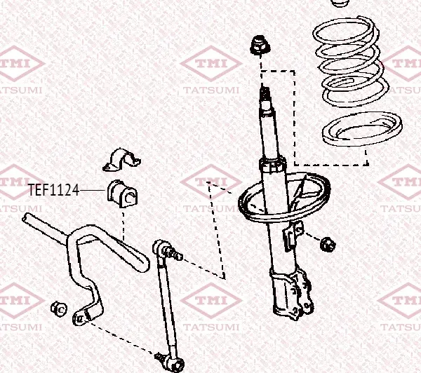 Втулка стабилизатора | перед | (Tatsumi). Артикул TEF1124