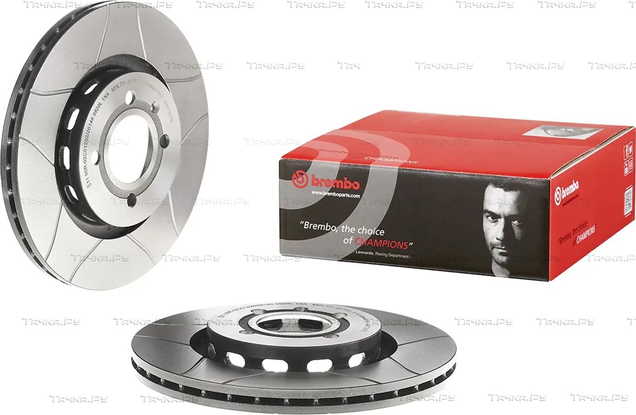 Тормозной диск Brembo XTRA LINE - Max передний для Volkswagen Passat B3 1988-1997. Артикул 09.6728.75
