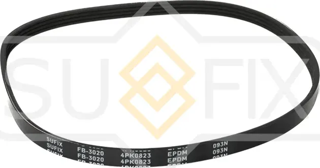 Ремень поликлиновый 4PK0823 (Sufix). Артикул FB3020